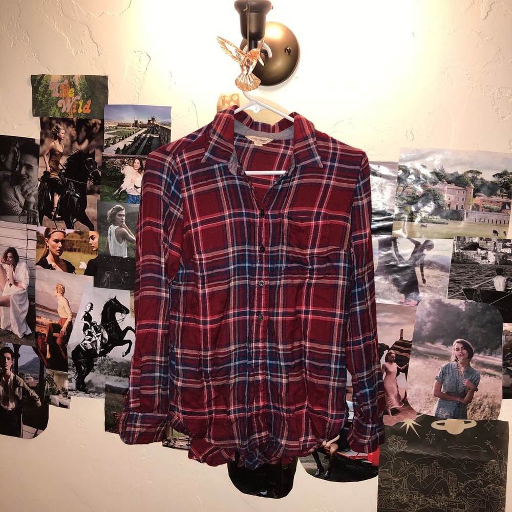🍀LUCKY BRAND🍀 bungalow plaid button up